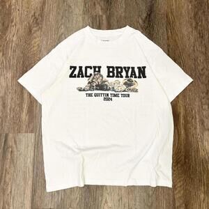 Zach Bryan "The Quittin Time Tour 2024" T-shirt Size Medium